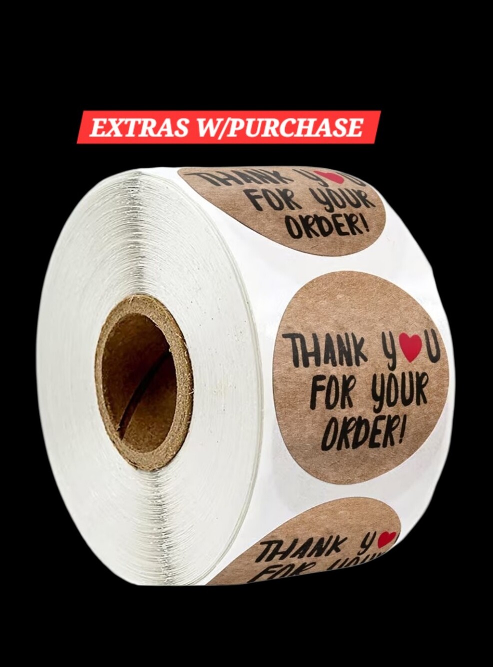 500ct. Kraft Paper "Thank Y♥️u For Your Order" Bonus 3 Random Polymailers
